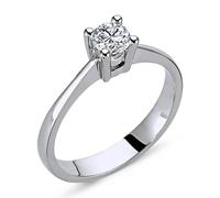 0,30 Carat Solitär Diamantring 14 Karat Weißgold