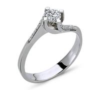 0,31 Carat Diamant Solitär Ring Antragsring 14 Karat Weißgold