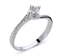 0,31 Carat Diamant Solitär Ring Meisterwerk 14 Karat Weißgold