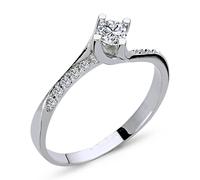 0,31 Carat Diamant Solitär Ring Meisterwerk 14 Karat Weißgold