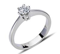 0,31 Carat Solitär Diamant Ring Meisterwerk 14 Karat Weißgold