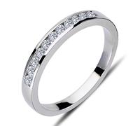 0,32 Carat Diamant halbrund Memoire Ring 14 Karat Weißgold