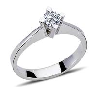 0,32 Carat Diamant Solitär Ring Antragsring 14 Karat Weißgold