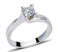0,32 Carat Diamant Solitär Ring Antragsring 14 Karat Weißgold