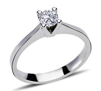0,32 Carat Diamant Solitär Ring Antragsring 14 Karat Weißgold