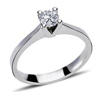 0,32 Carat Diamant Solitär Ring Brillant-Schliff Antragsring in 14 Karat Weißgold
