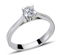 0,32 Carat Diamant Solitär Ring Meisterwerk 14 Karat Weißgold