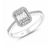 0,33 Carat Baguette Diamant Ring 14 Karat Weißgold