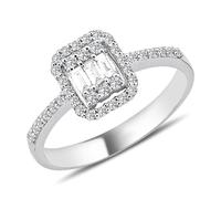 0,33 Carat Baguette Diamant Ring in 14 Karat Weißgold
