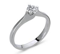 0,33 Carat Diamant Solitär Ring Antragsring 14 Karat Weißgold