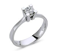 0,33 Carat Diamant Solitär Ring Meisterwerk 14 Karat Weißgold