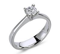 0,33 Carat Diamant Solitär Ring Meisterwerk 14 Karat Weißgold