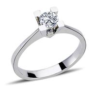 0,36 Carat Diamant Solitär Ring Brillant-Schliff Antragsring in 14 Karat Weißgold