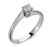 0,36 Carat Diamant Solitär Ring Brillant-Schliff Antragsring in 14 Karat Weißgold