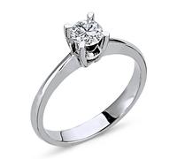 0,37 Carat Diamant Solitär Ring Antragsring 14 Karat Weißgold