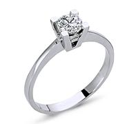 0,38 Carat Diamant Solitär Ring Antragsring 14 Karat Weißgold