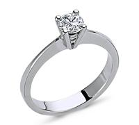0,38 Carat Diamant Solitär Ring Meisterwerk 14 Karat Weißgold