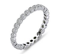0,40 Carat Diamant rundum Memoire Ring 14 Karat Weißgold
