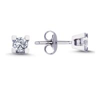 0,40 Carat Diamant Solitär Ohrringe 14 Karat Weißgold