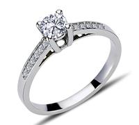 0,40 Carat Diamant Solitär Ring Antragsring 14 Karat Weißgold