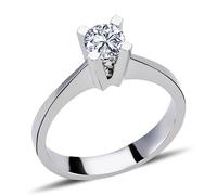0,40 Carat Diamant Solitär Ring Antragsring 14 Karat Weißgold