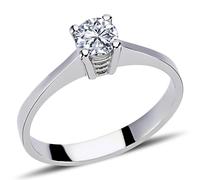 0,40 Carat Diamant Solitär Ring Antragsring 14 Karat Weißgold
