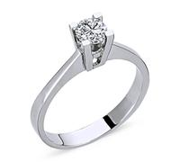 0,40 Carat Diamant Solitär Ring Antragsring 14 Karat Weißgold