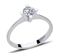 0,40 Carat Diamant Solitär Ring Meisterwerk 14 Karat Weißgold