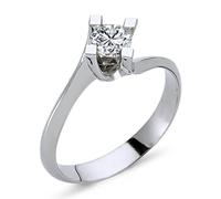 0,40 Carat Diamant Solitär Ring Meisterwerk 14 Karat Weißgold