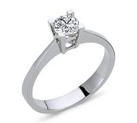0,40 Carat Diamant Solitär Ring Meisterwerk 14 Karat Weißgold