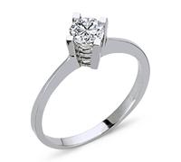 0,40 Carat Diamant Solitär Ring Meisterwerk 14 Karat Weißgold