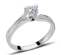 0,40 Carat Diamant Solitär Ring Meisterwerk 14 Karat Weißgold