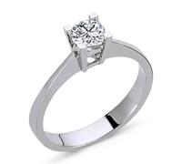 0,40 Carat Diamant Solitär Ring Meisterwerk 14 Karat Weißgold