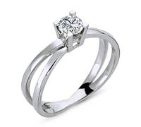 0,40 Carat Diamant Solitär Ring Meisterwerk 14 Karat Weißgold