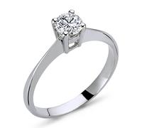 0,40 Carat Diamant Solitär Ring Meisterwerk 14 Karat Weißgold
