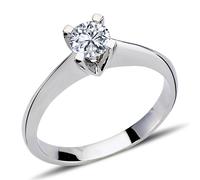 0,40 Carat Diamant Solitär Ring Meisterwerk 14 Karat Weißgold