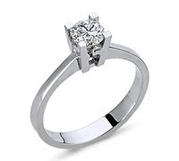 0,40 Carat Diamant Solitär Ring Meisterwerk 14 Karat Weißgold
