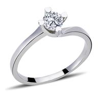 0,40 Carat Diamant Solitär Ring Meisterwerk 14 Karat Weißgold