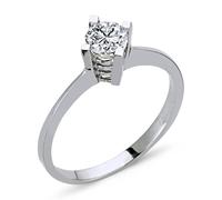 0,40 Carat Diamant Solitär Ring Meisterwerk 14 Karat Weißgold