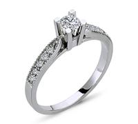 0,40 Carat Diamant Solitär Ring Verlobungsring 14 Karat Weißgold