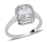 0,40 Carat Diamantring mit Diamanten in Baguette-Schliff