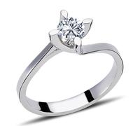 0,40 Carat Solitär Diamant Ring Antragsring 14 Karat Weißgold
