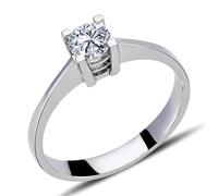 0,40 Carat Solitär Diamant Ring Meisterwerk 14 Karat Weißgold