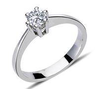 0,40 Carat Solitär Diamant Ring Meisterwerk 14 Karat Weißgold