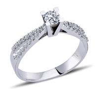 0,41 Carat Diamant Solitär Ring Antragsring 14 Karat Weißgold