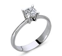 0,43 Carat Diamant Solitär Ring Meisterstück 14 Karat Weißgold