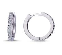0,45 Carat Brillant-Schliff Diamant Creolen in 585`er Weißgold