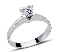 0,45 Carat Diamant Solitär Ring 14 Karat Weißgold