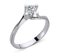 0,45 Carat Diamant Solitär Ring Antragsring 14 Karat Weißgold