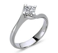 0,45 Carat Diamant Solitär Ring Antragsring 14 Karat Weißgold